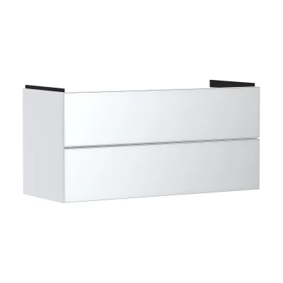 Hansgrohe Xevolos E - izlietnes apakškabinets 118x58x48 cm, 2 atvilktnes, matēti balts/metāliski balts 54184320