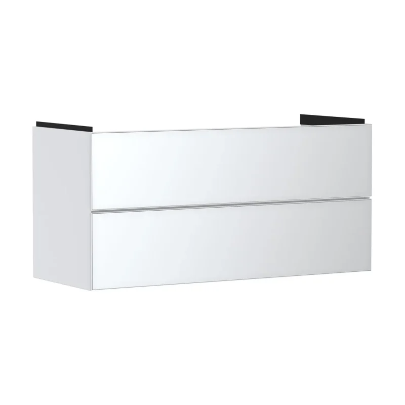 Hansgrohe Xevolos E - izlietnes apakškabinets 118x58x48 cm, 2 atvilktnes, matēti balts/metāliski balts 54184320