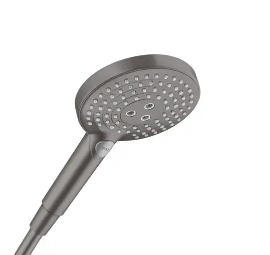 Hansgrohe Raindance Select S - dušas galva 120, 3 strūklas, melni hromēta matēta 26530340