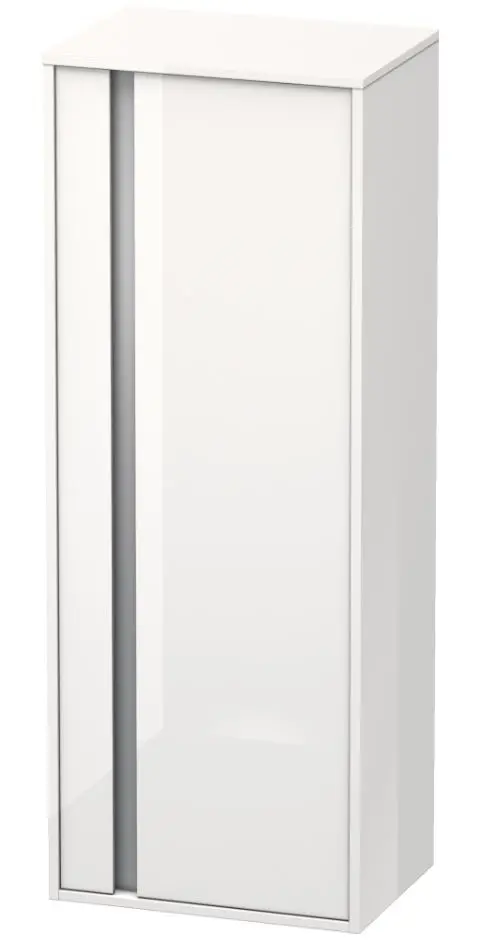 Duravit Ketho - augstais skapis 132x50x36 cm, pa labi, balts spīdīgs KT1267R2222
