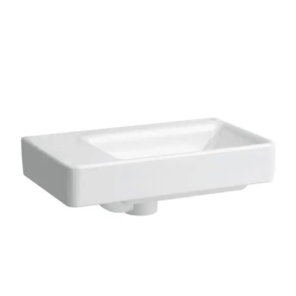 Laufen Pro S - roku mazgājamā izlietne 48x28 cm, bez jaucējkrāna cauruma, balta H8159550001091
