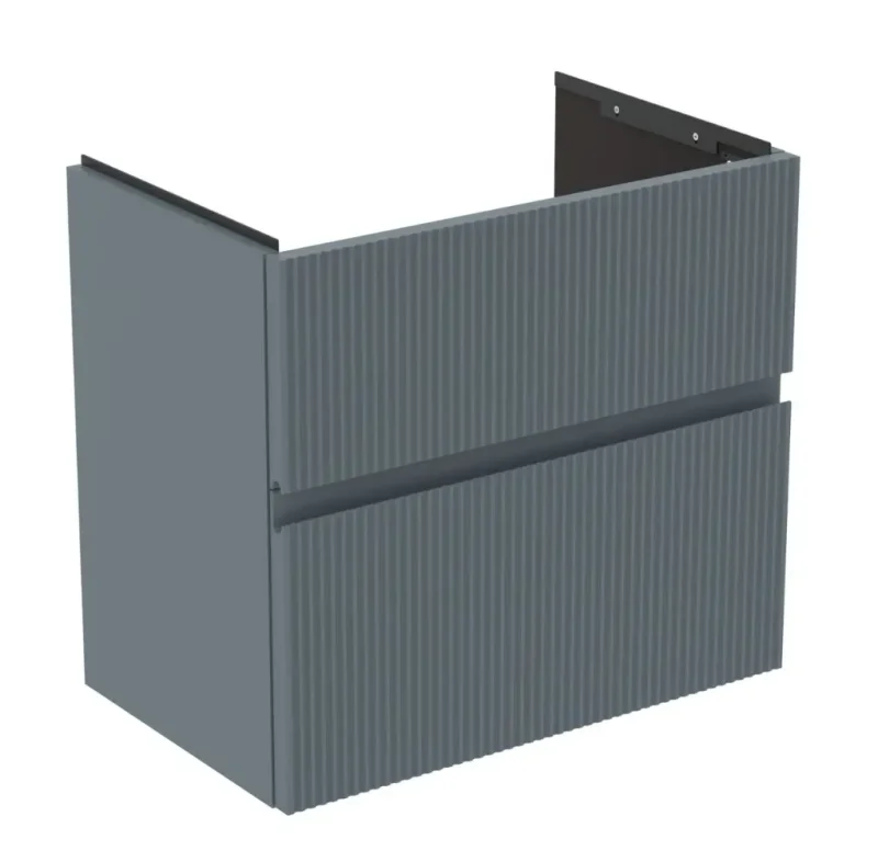 Ideal Standard Finesse - izlietnes skapītis, 60x38x55 cm, 2 atvilktnes, Ribbed matēts Ashblue E3379UQ
