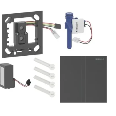Geberit - elektroniska pisuāra skalošanas vadība tips 40, tīkla barošana, easy to clean, Bluetooth, matēts melns hroms 116.227.QD.1