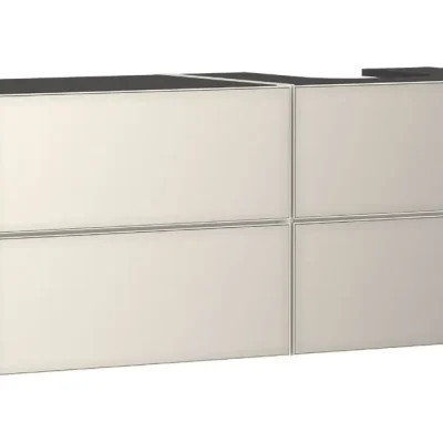 Hansgrohe Xevolos E - izlietnes apakšskapītis 137x56x55 cm, 4 atvilktnes, matēti bēšs/metāliska bēša 54240790