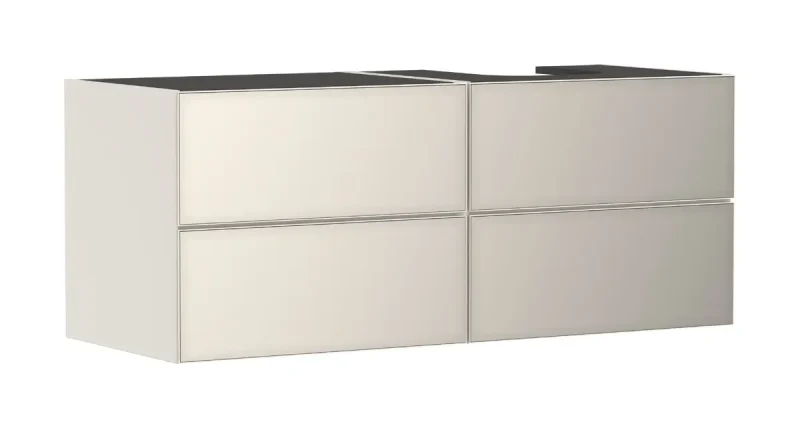 Hansgrohe Xevolos E - izlietnes apakšskapītis 137x56x55 cm, 4 atvilktnes, matēti bēšs/metāliska bēša 54240790