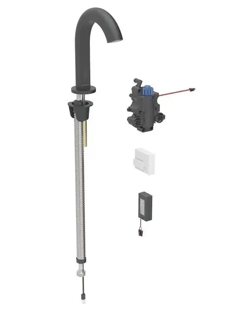 Geberit Piave - elektronisks termostatisks izlietnes maisītājs, darbība ar bateriju, easy to clean, matēti melns 116.188.14.1