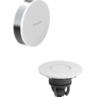 Hansgrohe Flexaplus - gatavs komplekts vannas ieplūdei, noteces un pārplūdes garnitūra, Push-Open, hroms/augsti spīdīgs balts 58187000