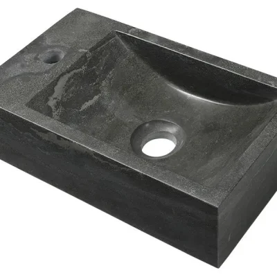 Sapho Blok - rokas izlietne 40x22 cm, krāna caurums kreisajā pusē, bez pārplūdes, antracīts 2401-38