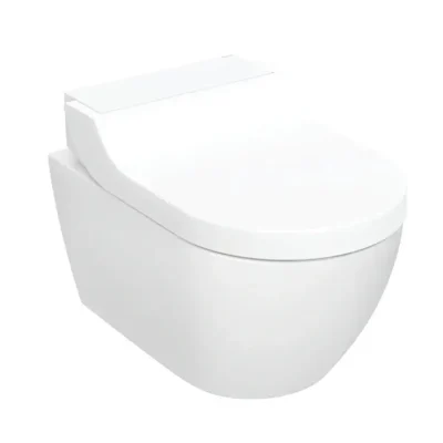 Geberit AquaClean - elektroniskais bidē Tuma Comfort ar keramiku, montāžai pie sienas, TurboFlush, SoftClosing, KeraTect, balts 146.290.11.1