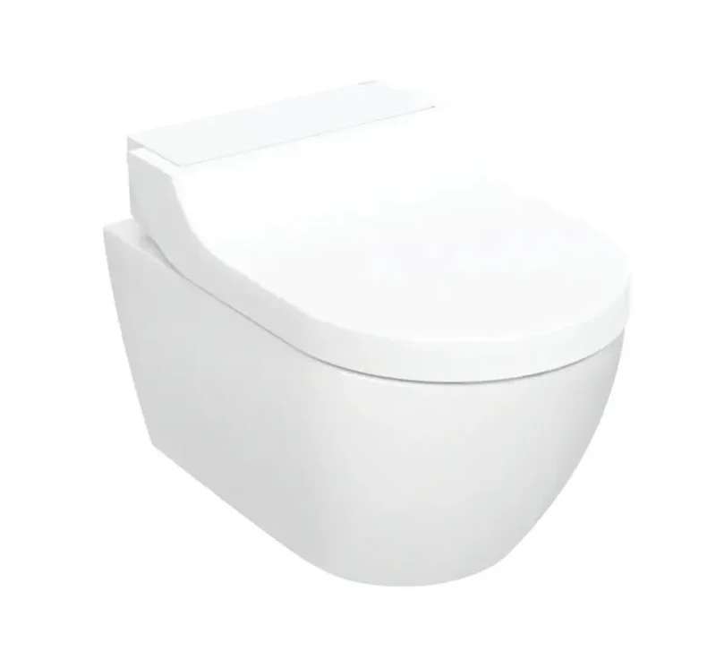 Geberit AquaClean - elektroniskais bidē Tuma Comfort ar keramiku, montāžai pie sienas, TurboFlush, SoftClosing, KeraTect, balts 146.290.11.1