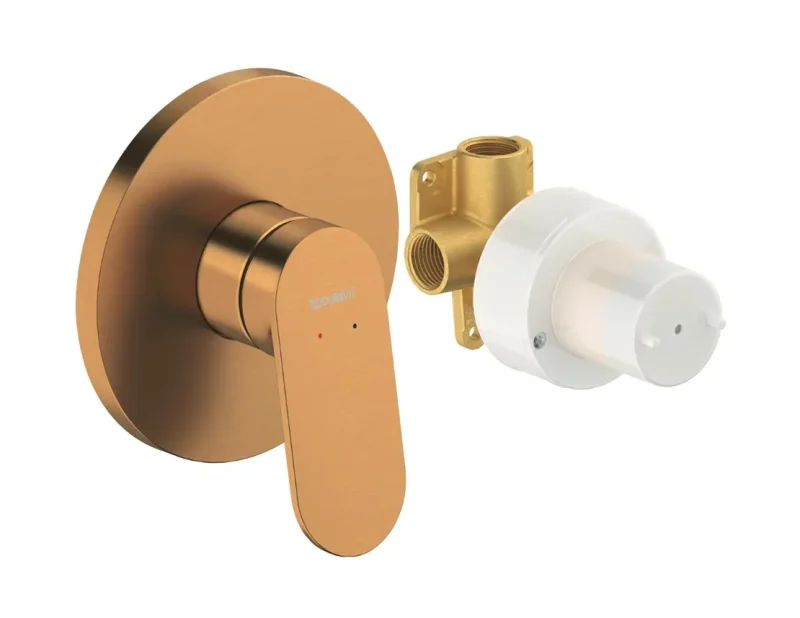 Duravit Wave - zemapmetuma dušas maisītājs ar korpusu, birstēta bronza WA4210007004