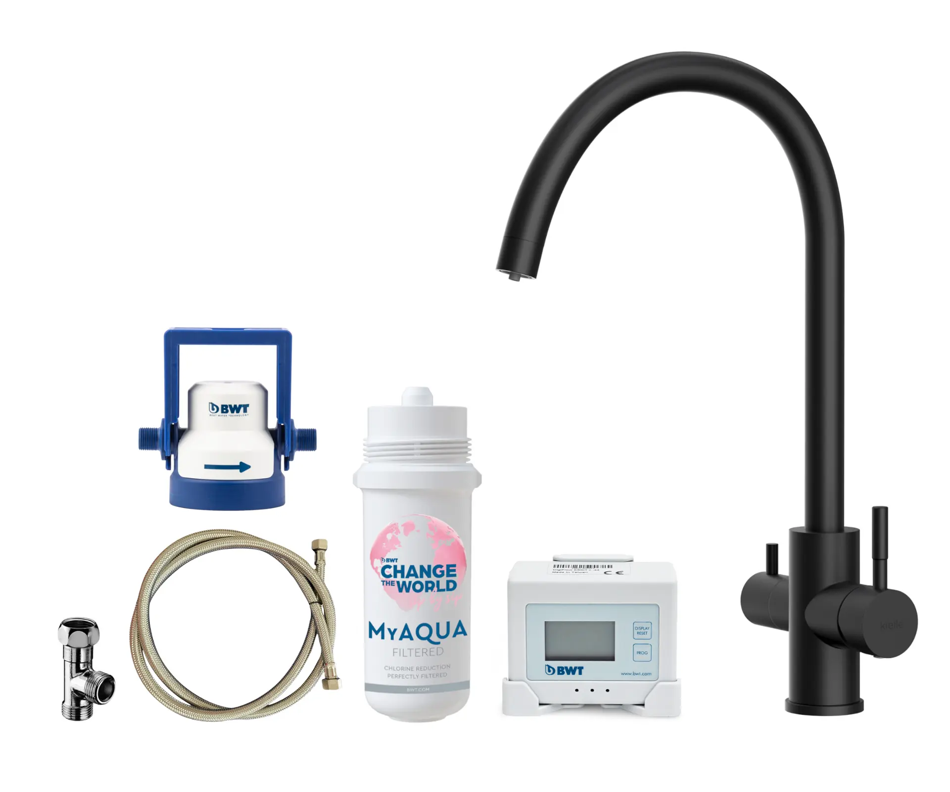 kielle Wimeo - virtuves izlietnes maisītājs ar filtru, matēti melns 10525SFI14