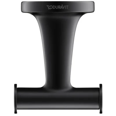 Duravit Starck T - dubultais āķis, melni matēts 0099304600