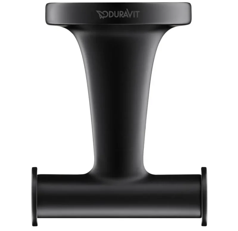 Duravit Starck T - dubultais āķis, melni matēts 0099304600