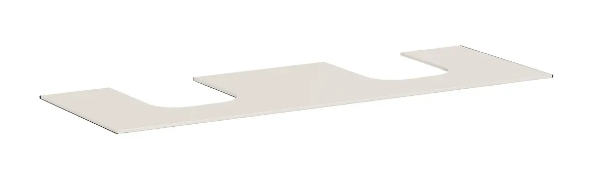 Hansgrohe Xevolos E - izlietnes virsma, 157x55 cm, 2 izgriezumi, bēša matēta 54211780