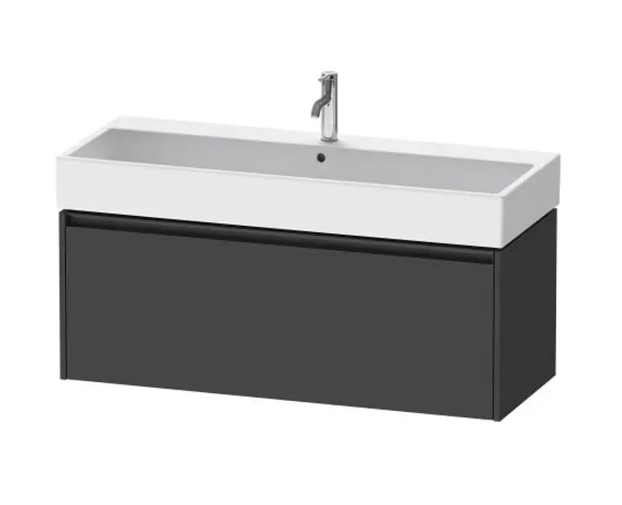 Duravit Ketho.2 - izlietnes skapītis, 44x118x46 cm, 1 atvilktne, grafīta matēts K25079049490000