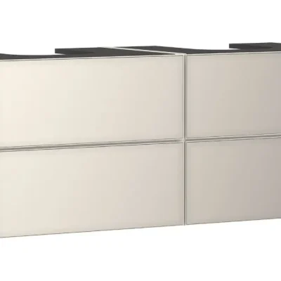 Hansgrohe Xevolos E - izlietnes apakšskapītis 137x56x55 cm, 4 atvilktnes, matēti bēšs/metāliskais bēšs 54197790