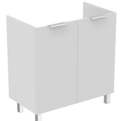Ideal Standard Eurovit+ - izlietnes apakškabinets, 84x80x44 cm, 2 durvis, eņģes pa kreisi/pa labi, balts spīdīgs R0262WG
