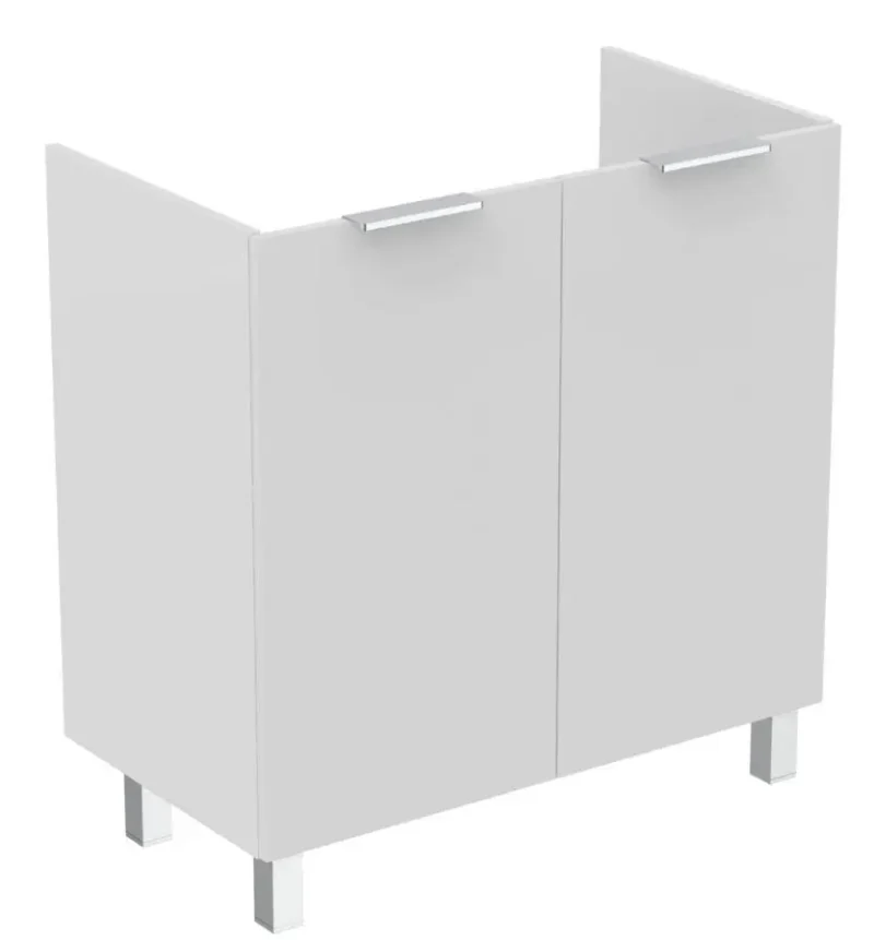 Ideal Standard Eurovit+ - izlietnes apakškabinets, 84x80x44 cm, 2 durvis, eņģes pa kreisi/pa labi, balts spīdīgs R0262WG
