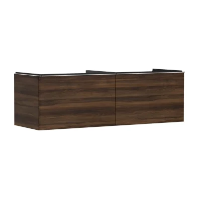 Hansgrohe Xelu Q - izlietnes skapītis, 50x156x55 cm, 2 atvilktnes, tumšs riekstkoks/hroms 54073000