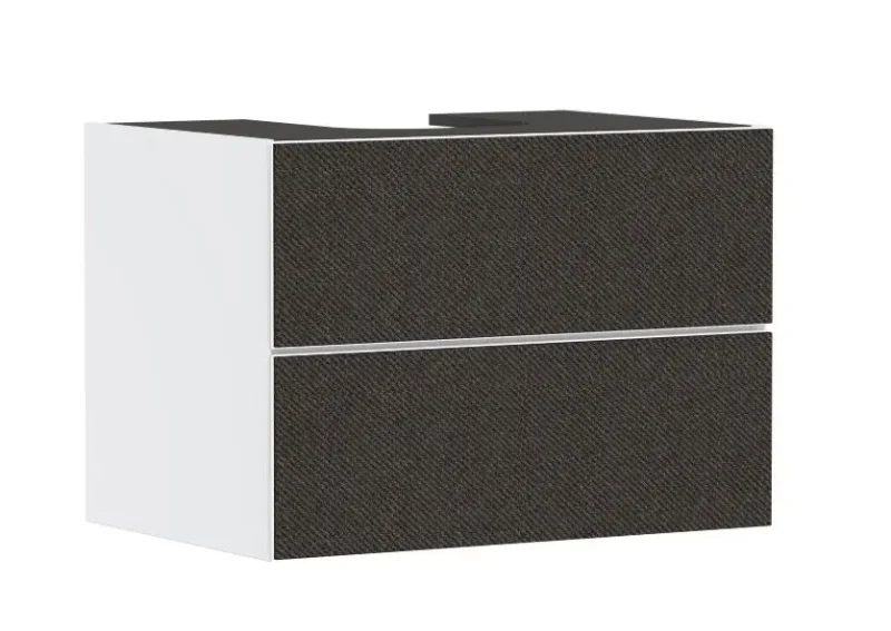 Hansgrohe Xevolos E - izlietnes skapītis, 78x56x55 cm, 2 atvilktnes, matēti balts/tekstila tumši pelēks 54187660