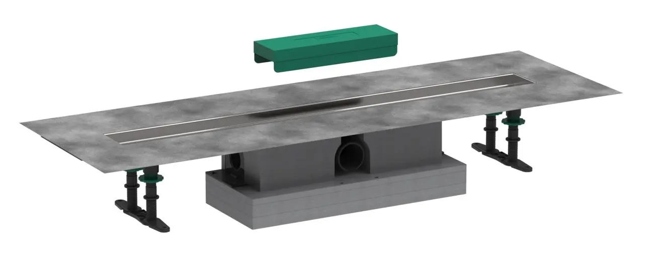 Hansgrohe uBox universal - pilns komplekts standarta uzstādīšanai 800 dušas renes komplektiem, nerūsējošais tērauds 56024180