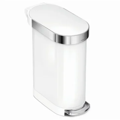 Simplehuman atkritumu tvertne - šaura atkritumu tvertne 45 l, balta CW2069
