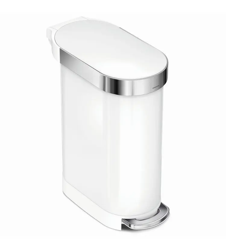 Simplehuman atkritumu tvertne - šaura atkritumu tvertne 45 l, balta CW2069