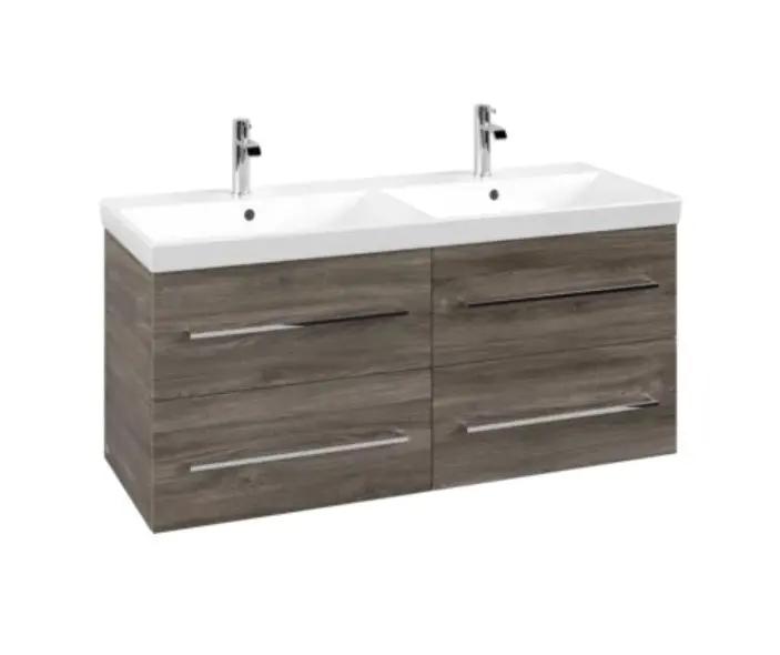 Villeroy & Boch Avento - izlietnes skapītis, 118x51x45 cm, 4 atvilktnes, Stone Oak A89300RK