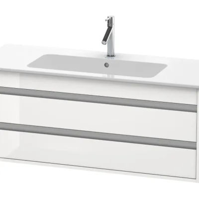 Duravit Ketho - izlietnes skapītis 48x120x48 cm, ar 2 atvilktnēm, balts spīdīgs KT643102222