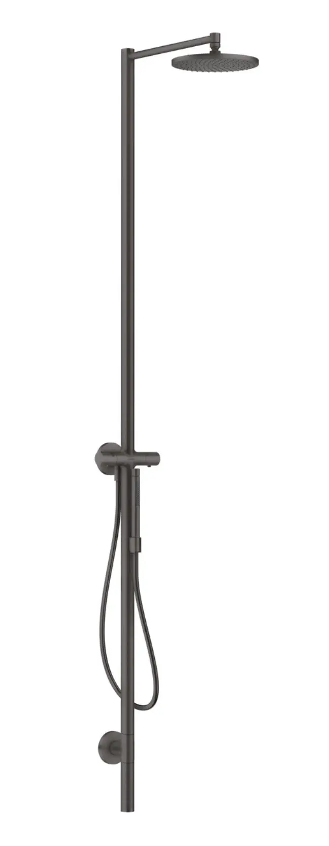 Axor Starck - dušas komplekts ar termostatu, diametrs 24 cm, melns hroms birstēts 12672340