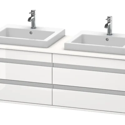 Duravit Ketho - izlietnes skapītis, 50x140x55 cm, 4 atvilktnes, balts spīdīgs KT6757B2222