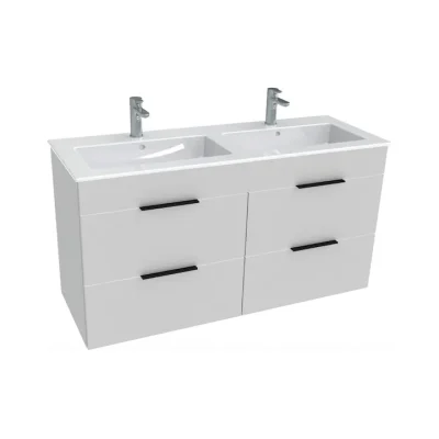 Jika Cube - skapītis ar dubulto izlietni, 116x42x62 cm, balts H4536621763001