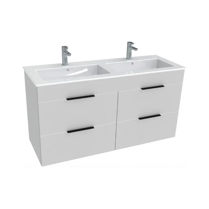 Jika Cube - skapītis ar dubulto izlietni, 116x42x62 cm, balts H4536621763001
