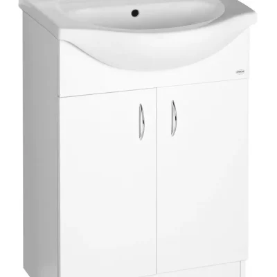 Aqualine Simplex Eco - izlietnes skapītis ar izlietni 63x84x31 cm, balts matēts SIME650