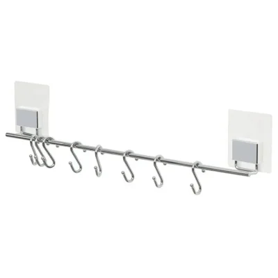 Compactor Bestlock Magic - piekarināms stienis, 8 āķi, hroms RAN6976