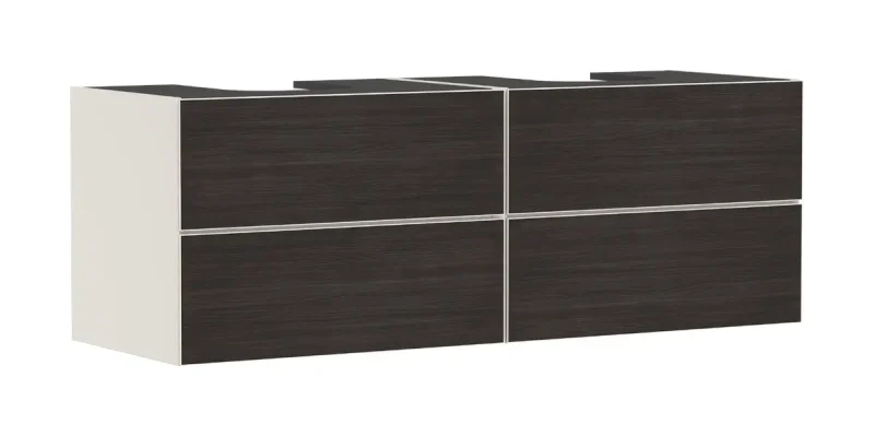 Hansgrohe Xevolos E - izlietnes apakšskapītis 157x56x55 cm, 4 atvilktnes, matēti bēšs/tumšs ozols 54200730