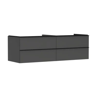 Hansgrohe Xelu Q - izlietnes apakšskapītis, 50x156x55 cm, 4 atvilktnes, matēti pelēks/matēti melns 54091670