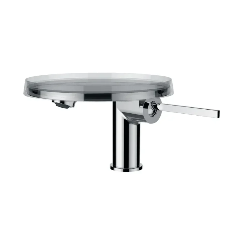 Laufen Kartell - vienas sviras izlietnes maisītājs Disc, hroms/caurspīdīgs H3113310041101