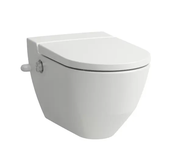 Laufen Cleanet Navia - dušas WC, ūdens pieslēgums sānos, Rimless, SoftClose, ar LCC, balts H8206014007171