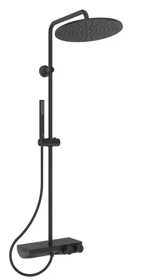 Ideal Standard CeraTherm - dušas komplekts ar termostatu, diametrs 30 cm, zīdaini melns A7631XG