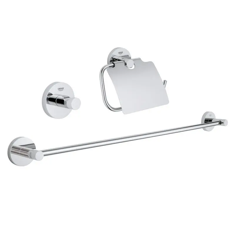 Grohe Essentials - vannas istabas piederumu komplekts 3 in 1, hromēts 40775001