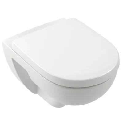 Villeroy & Boch O.novo - pie sienas stiprināms WC ar sēdekli SoftClosing, TwistFlush, DirectFlush, CeramicPlus, Alpu balts 5660CLR1