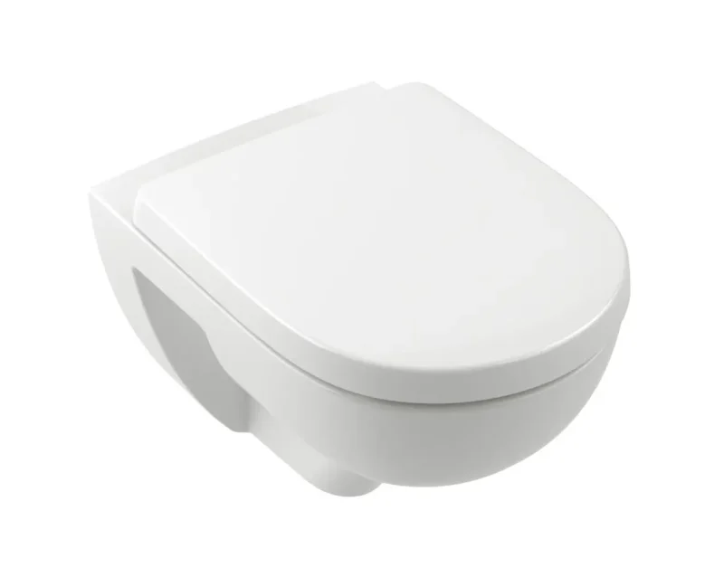 Villeroy & Boch O.novo - pie sienas stiprināms WC ar sēdekli SoftClosing, TwistFlush, DirectFlush, CeramicPlus, Alpu balts 5660CLR1