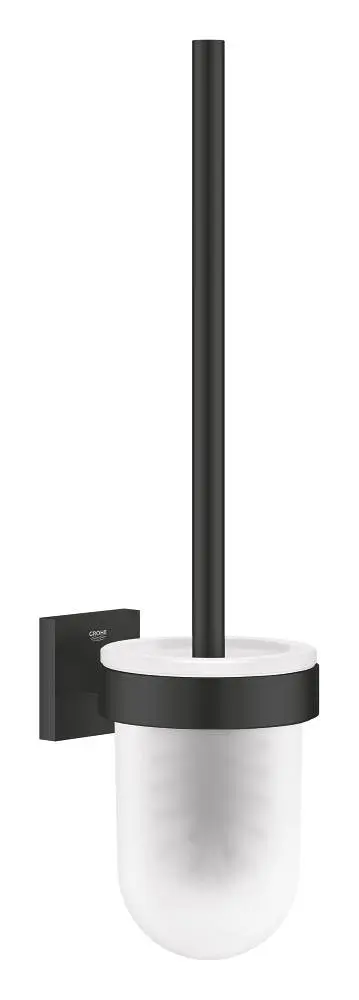Grohe Start Cube - pie sienas montējama tualetes birste ar turētāju, stikls/matēti melns 409772430