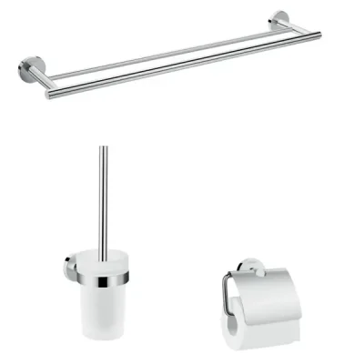 Hansgrohe Logis Universal - vannas istabas aksesuāru komplekts 3 in 1, hromēts 41727000