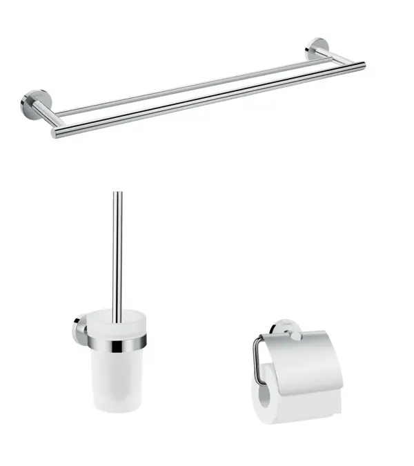 Hansgrohe Logis Universal - vannas istabas aksesuāru komplekts 3 in 1, hromēts 41727000