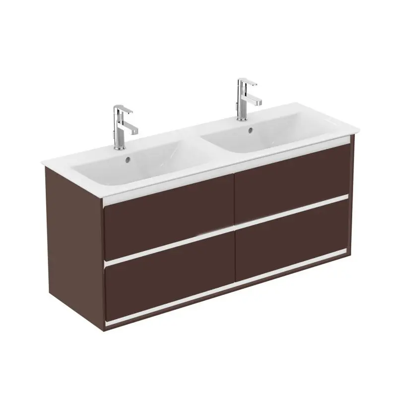 Ideal Standard Connect Air - Dubultais izlietnes skapītis 120 cm, brūns matēts/pelēkbaltā matētā laka E0822VY