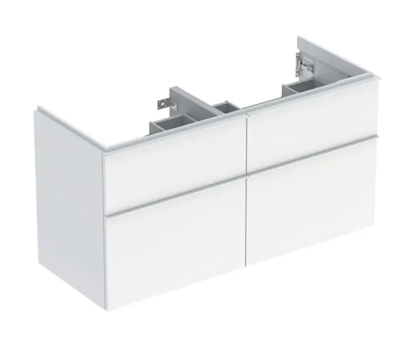 Geberit iCon - izlietnes skapītis, 118x62x48 cm, 4 atvilktnes, balts spīdīgs 502.309.01.1