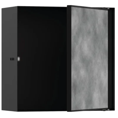 Hansgrohe XtraStoris Rock - sienas niša ar durvīm, 30x30x14 cm, matēti melns 56091670